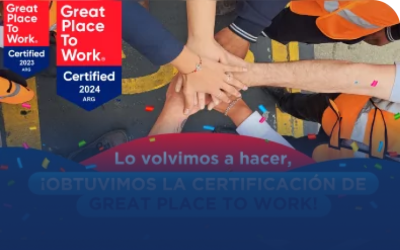 Obtuvimos la certificación Great Place to Work ¡por segunda vez consecutiva!